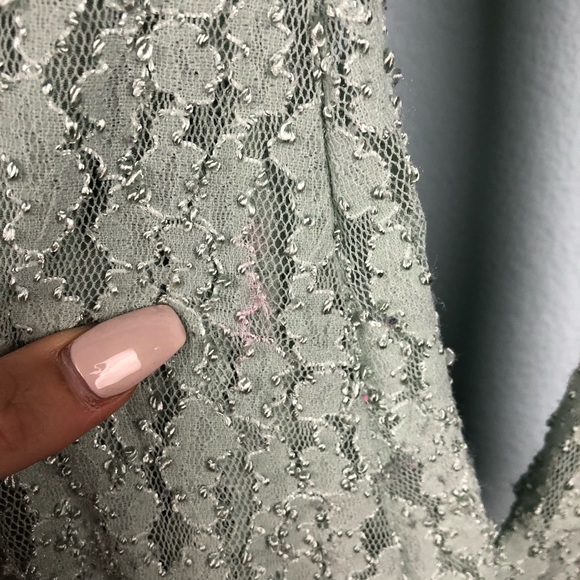 Free People • Mint Lace Keyhole Mini Skater Dress - Picture 7 of 8